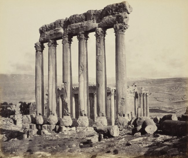 Francis Bedford (1815-94) (photographer) 'The Temple of the Sun and Temple of Jupiter [Baalbek, Lebanon]' 4 May 1862