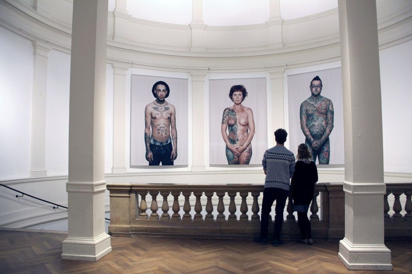 Installation view of the exhibition 'Tattoo' at the Museum für Kunst und Gewerbe Hamburg