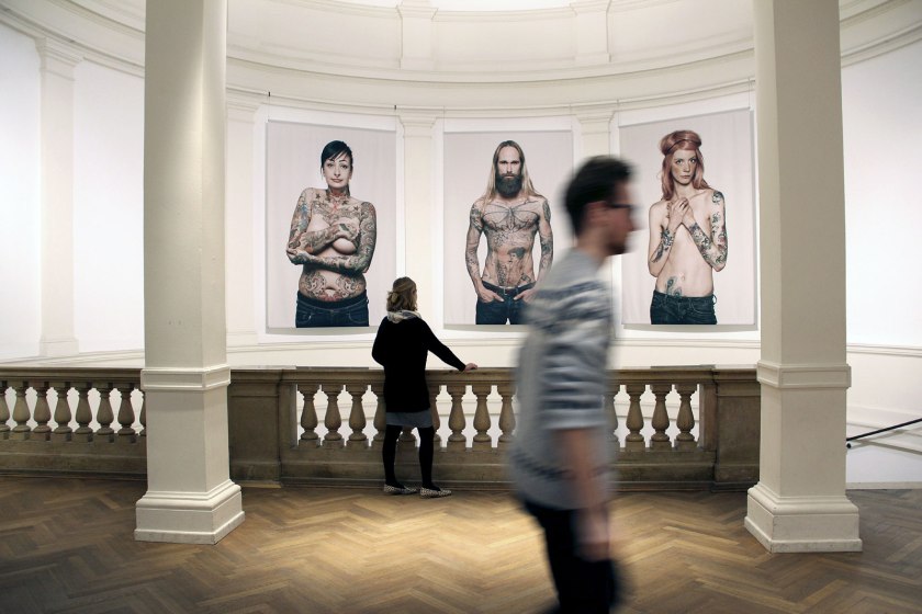 Installation view of the exhibition 'Tattoo' at the Museum für Kunst und Gewerbe Hamburg
