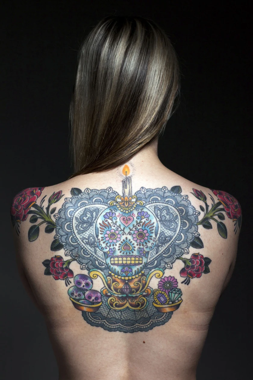 Ashleigh tattooed by Saira Hunjan