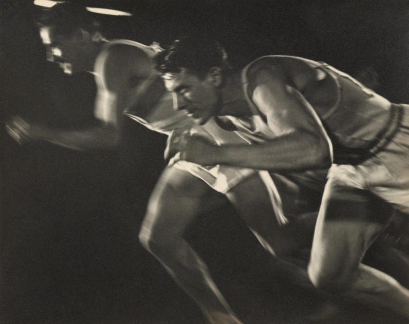 Leni Riefenstahl. 'Nocturnal Start of Decathlon 1,500m Race' (Nächtlicher Start zum 1500-m-Lauf des Zehnkampfes) August 1936