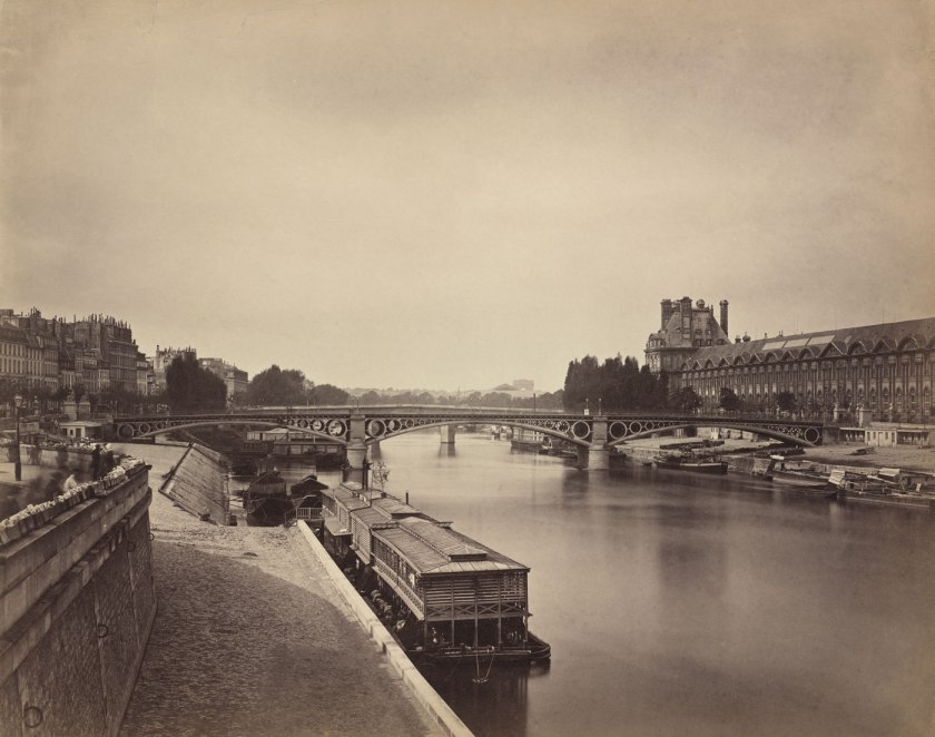 Gustave Le Gray. 'The Pont du Carrousel, Paris: View to the West from the Pont des Arts' 1856-1858