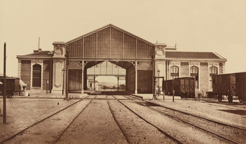 Édouard-Denis Baldus. 'Toulon, Train Station' c. 1861