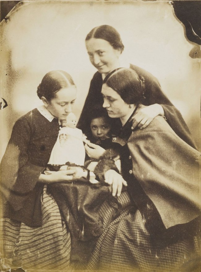 Jean-Baptiste Frénet. 'Women and girls with a doll' c. 1855