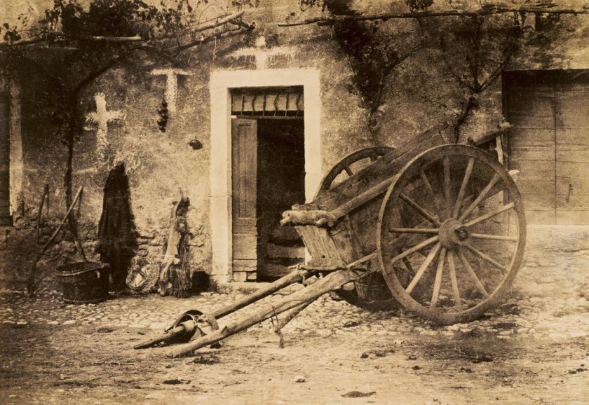 Paul Marés. 'Ox cart in Brittany' c. 1857