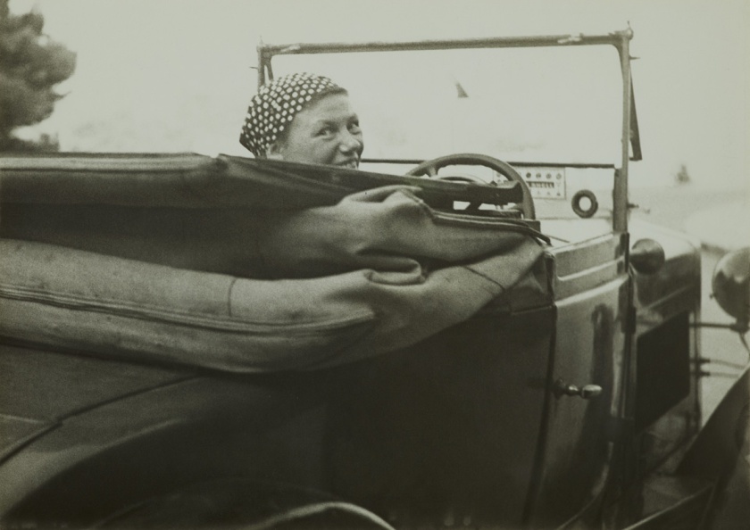 Anonymous photographer. 'Germaine Krull in her car, Monte-Carlo' 1937