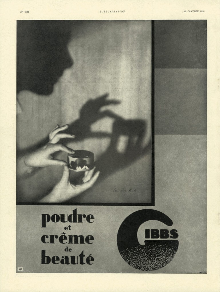 Germaine Krull. 'Gibbs Advertising' L'Illustration, No. 4533, January 18, 1930