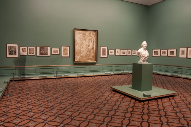 Installation view of room 6 of the exhibition 'Masterpieces from the Hermitage: The Legacy of Catherine the Great' at NGV International, Melbourne