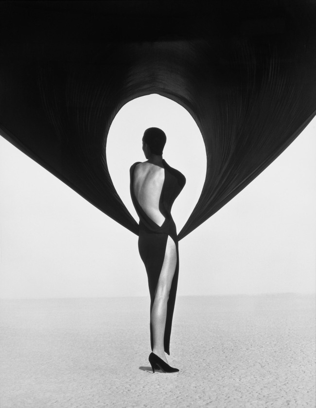 Herb Ritts. 'Versace Dress, Back View, El Mirage' 1990