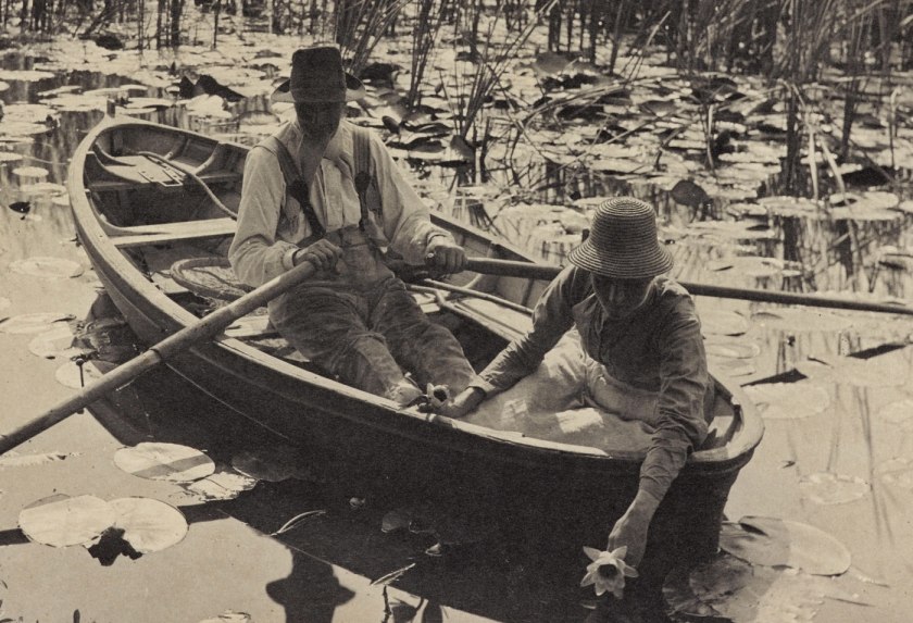 Peter Henry Emerson (British, 1856-1936) 'Gathering Water Lilies' 1886 (detail)