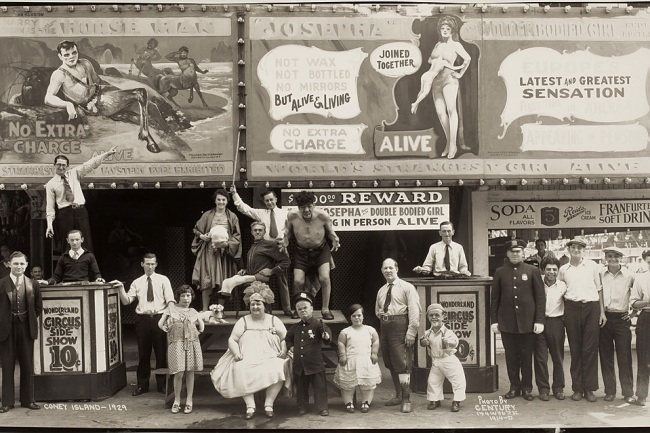 Edward J. Kelty (American, 1888-1967) 'Wonderland Circus Sideshow, Coney Island' 1929