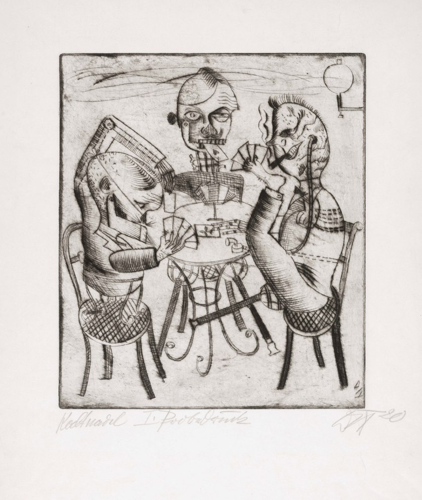 Otto Dix 'Card Players' (Kartenspieler), 1920
