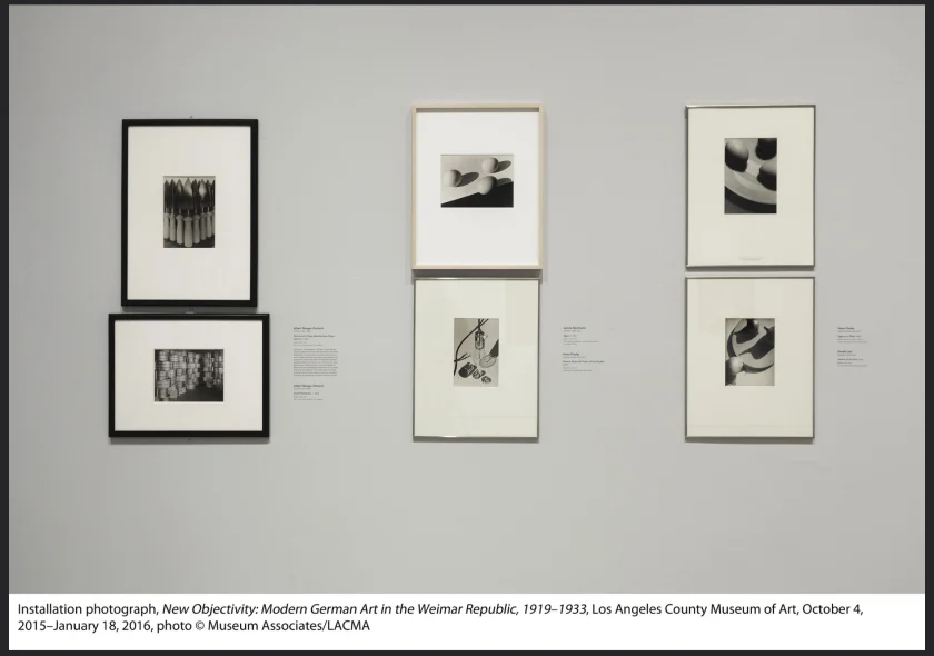 Installation view of the exhibition 'New Objectivity: Modern German Art in the Weimar Republic, 1919–1933' at LACMA