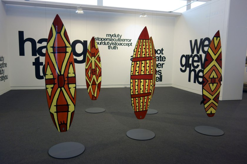 Vernon Ah Kee (Australian, b. 1967; Kuku Yalandji, Waanji, Yidinji and Gugu Yimithirr) 'cantchant' 2007-2009 (installation view)