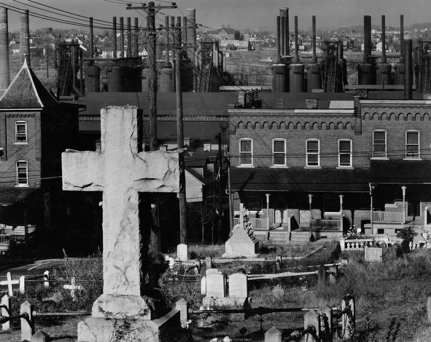 Walker Evans (United States of America 1903 - 1975) 'Graveyard and steel mill, Bethlehem, Pennsylvania' 1935