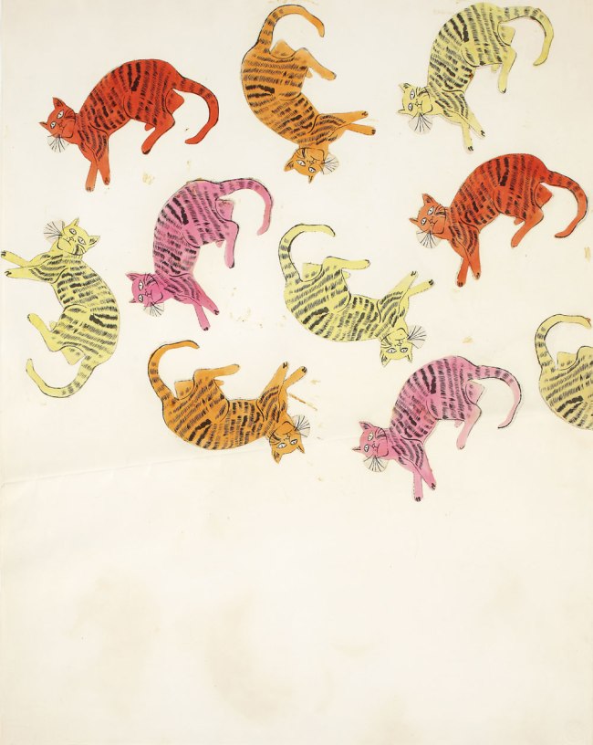 Andy Warhol (American, 1928-1987) 'Cat Collage' (from 25 Cats Name Sam and One Blue Pussy) c. 1954