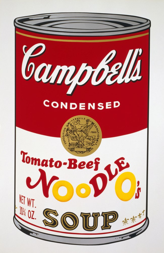 Andy Warhol (American, 1928-1987) 'Campbell's Soup II: Tomato-Beef Noodle O's' 1969