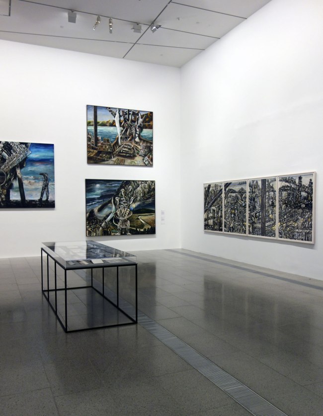 Installation view of the exhibition 'Jan Senbergs: Observation – Imagination' at The Ian Potter Centre: NGV Australia