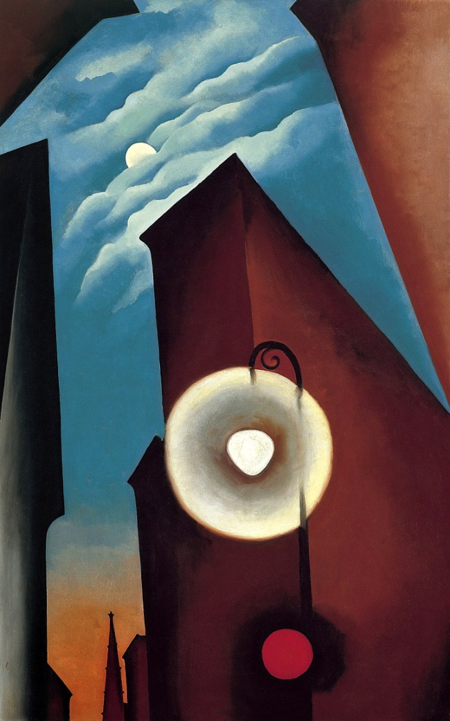 Georgia O'Keeffe (1887-1986) 'New York Street with Moon' 1925