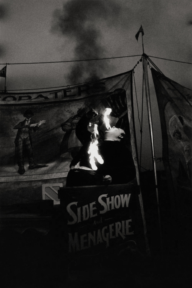 Diane Arbus (American, 1923-1971) 'Fire Eater at a Carnival, Palisades Park, N.J. 1957' 1957