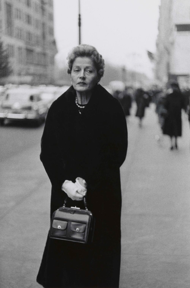 Diane Arbus (American, 1923-1971) 'Woman with white gloves and a pocket book, N.Y.C. 1956' 1956