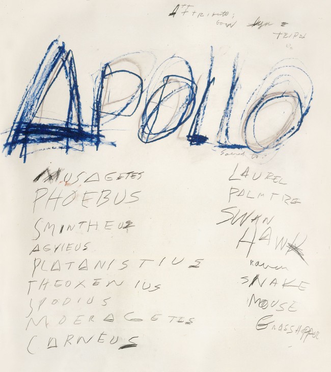 Cy Twombly (American, 1928-2011) 'Apollo' 1975