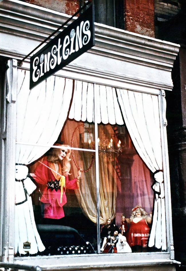 Greer Lankton (dolls and photo) 'Einsteins "Circus" window display by Greer Lankton and Paul Monroe' 1986