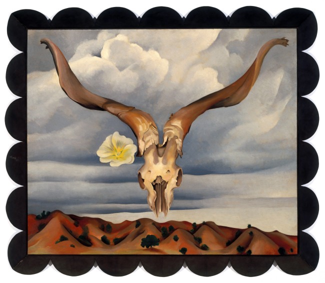 Georgia O'Keeffe (American, 1887-1986) 'Rams Head, White Hollyhock - Hills' (Rams Head and White Hollyhock, New Mexico) 1935