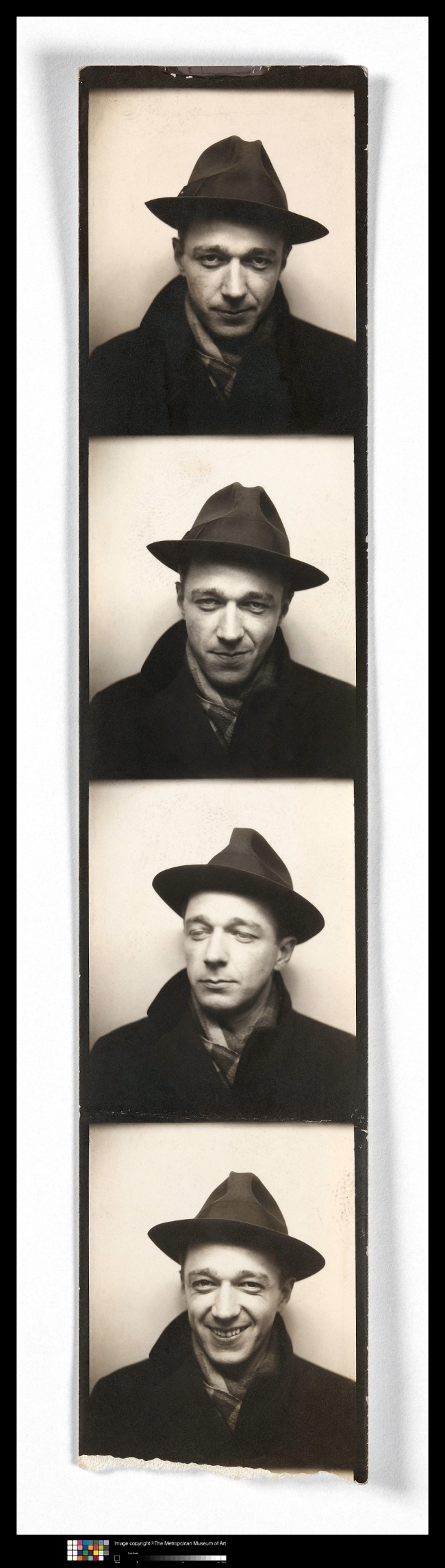 Walker Evans (American, 1903-1975) 'Self-Portrait in Automated Photobooth' 1930