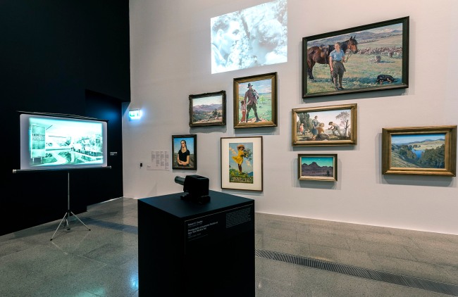 Installation view of 'Brave New World: Australia 1930s' at NGVA