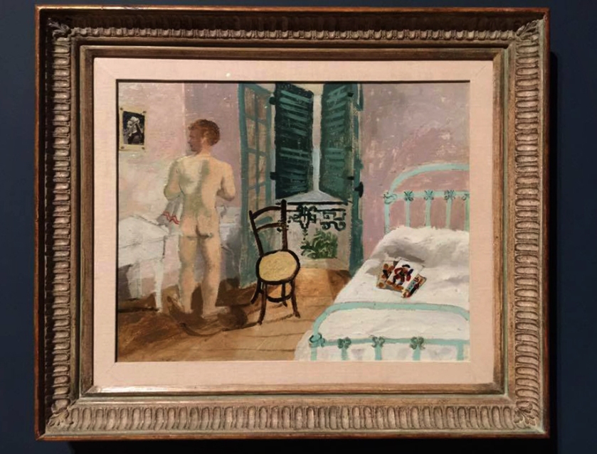 Installation view of Christopher Wood's 'Nude Boy in a Bedroom' 1930 from Room 6 of the exhibition 'Queer British Art' at Tate Britain