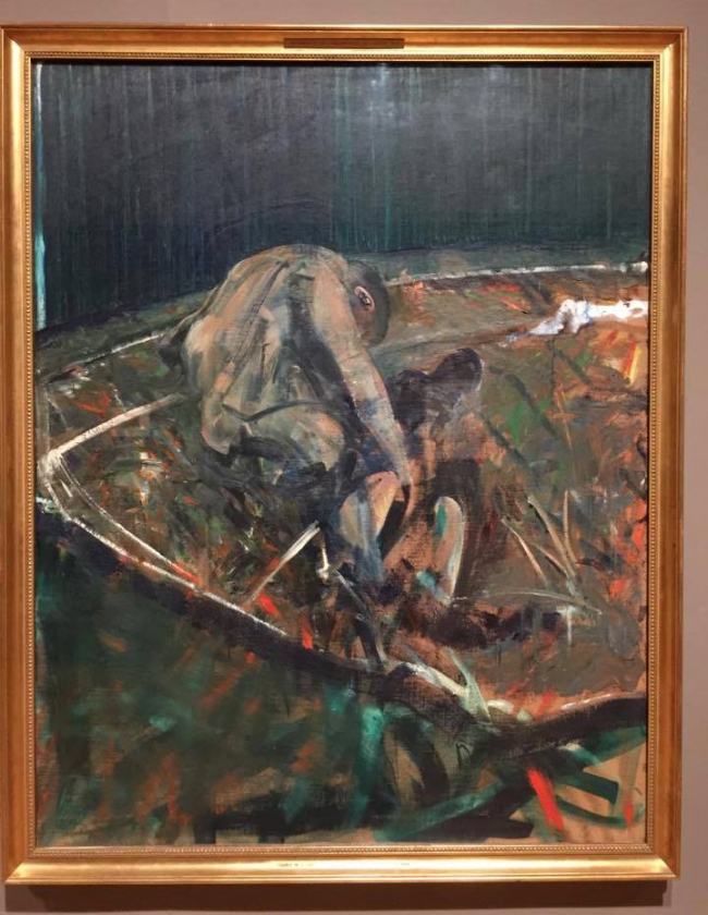 Francis Bacon (British, 1909-1992) 'Two Figures in a Landscape' 1956 (installation view)
