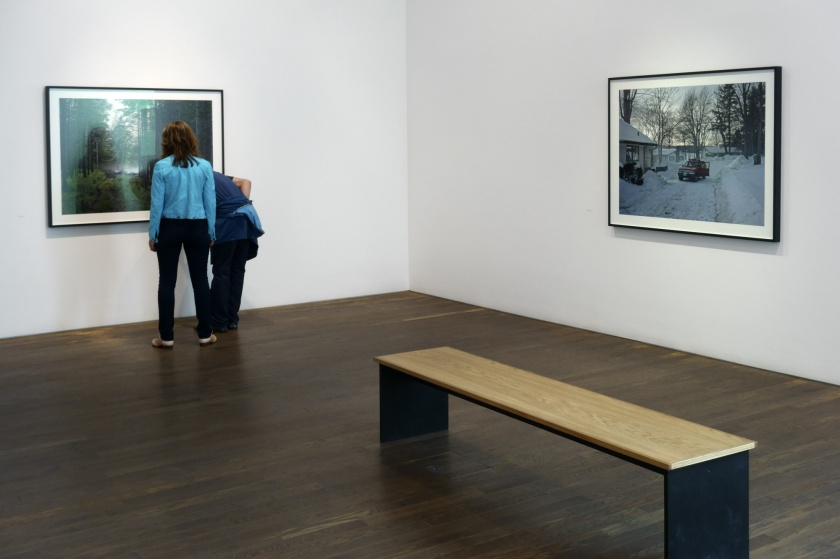 Installation view of Room 1 of 'Gregory Crewdson: Cathedral of the Pines' at The Photographers' Gallery