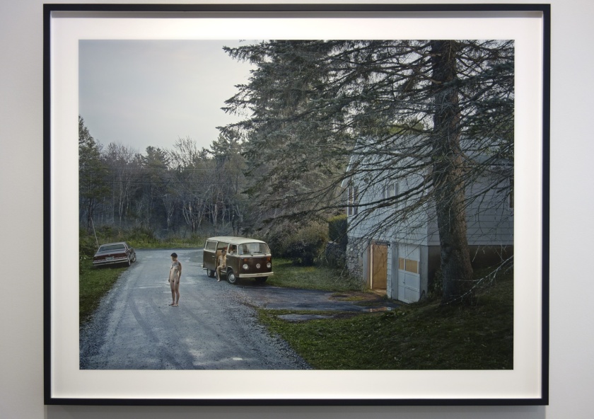 Installation view of Room 2 of 'Gregory Crewdson: Cathedral of the Pines' at The Photographers' Gallery showing 'The VW Bus' 2013