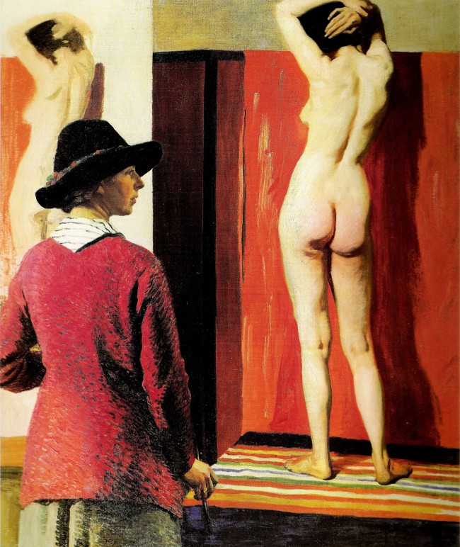 Laura Knight (English, 1877-1970) 'Self-portrait' 1913