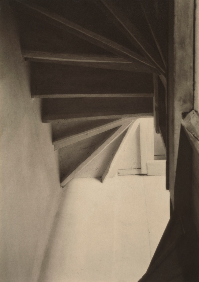 Charles Sheeler (American, 1883-1965) 'Doylestown House - Stairs from Below' Negative date: about 1916-1917