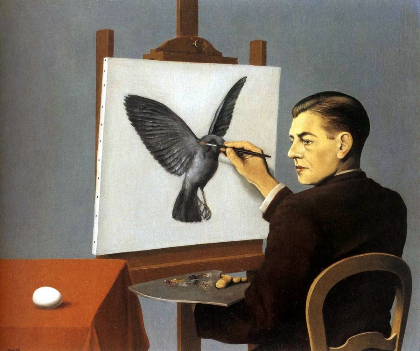 René Magritte (Belgium, 1898-1967) 'Clairvoyance' 1936