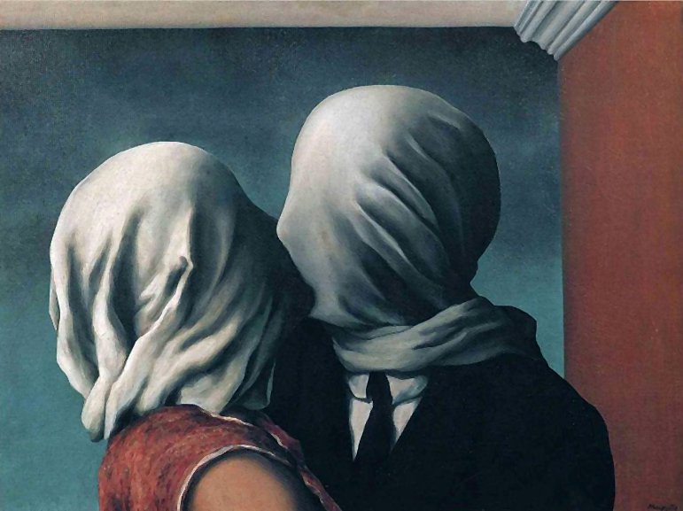 René Magritte (Belgium 1898-1967) 'Les Amants [The lovers]' 1928