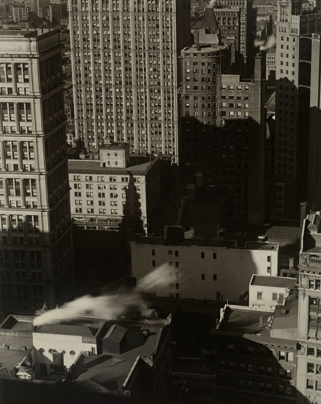 Charles Sheeler (American, 1883-1965) 'New York, Buildings in Shadows and Smoke' Negative date: 1920