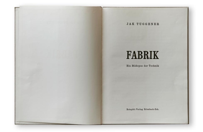 Jakob Tuggener (1904-1988) Page layout from the book 'Fabrik' 1943