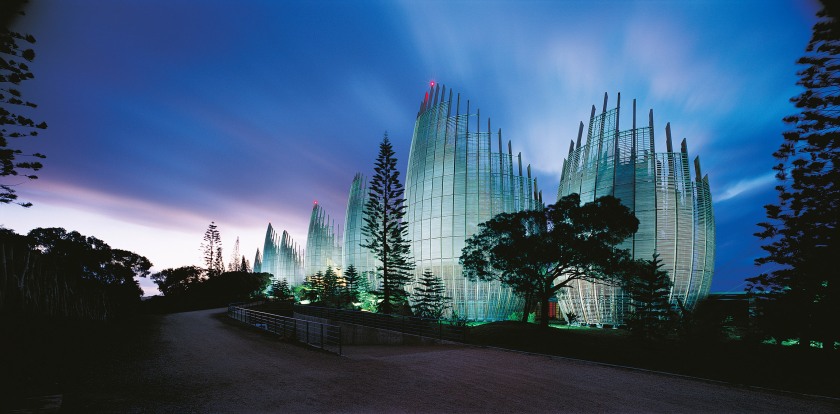 John Gollings (Australian, b. 1944) 'Jean-Marie Tjibaou Cultural Centre (Renzo Piano), Nouméa, New Caledonia' 1997