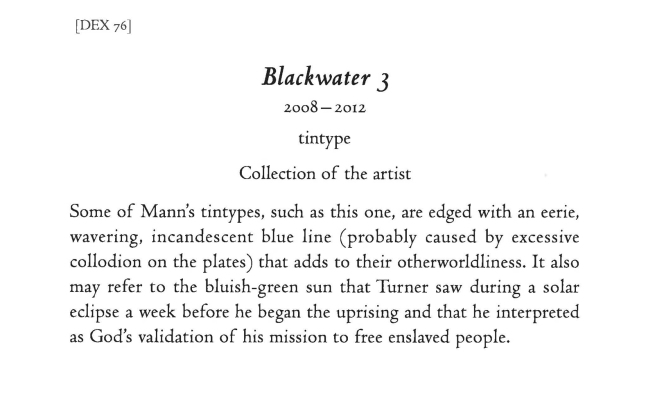 Sally Mann 'Blackwater 3' wall text