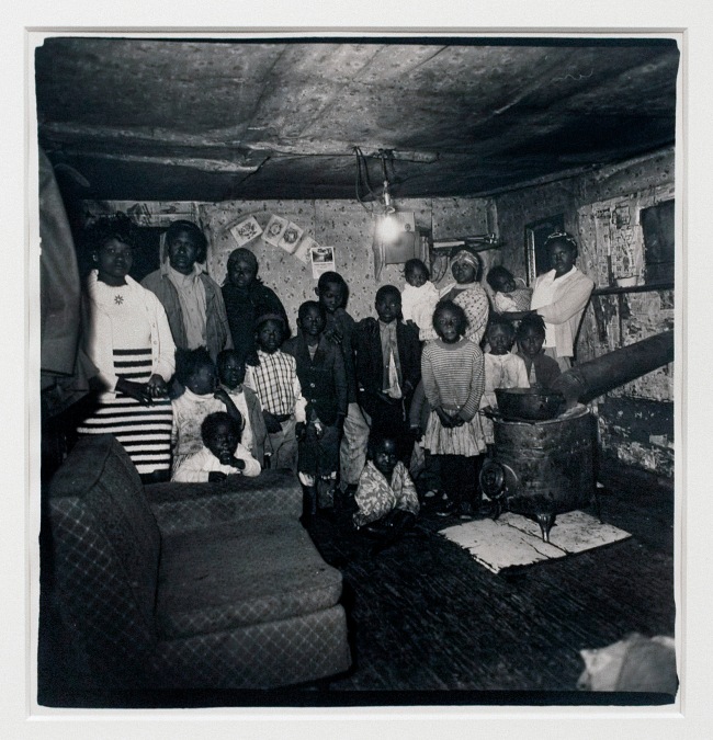 Diane Arbus (American, 1923-1971) 'Large black family in small shack [Robert Evans and his family, 1968]' 1968 (installation view) 