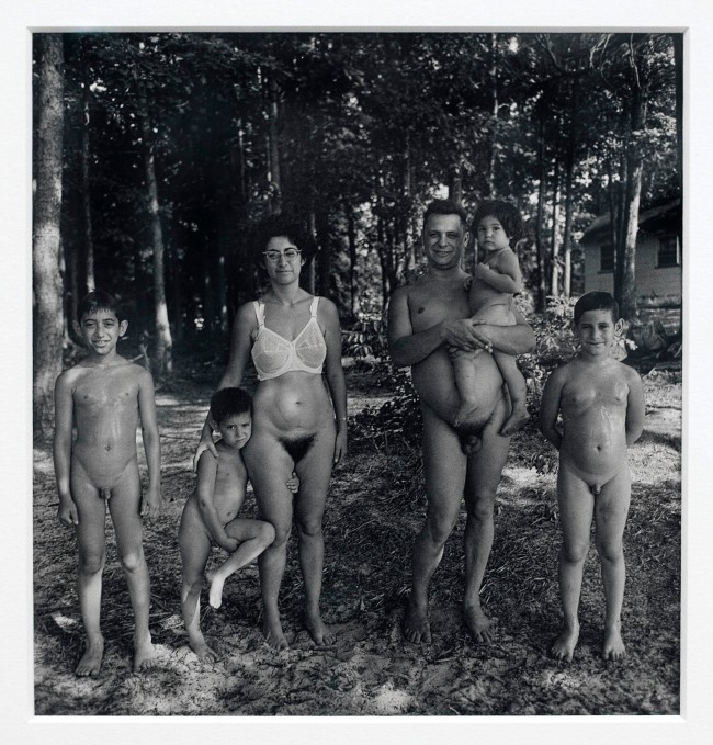 Diane Arbus (American, 1923-1971) 'A family of six at a nudist camp' c. 1963 (installation view) 