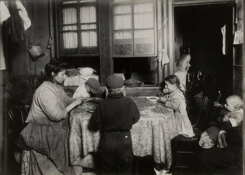 Lewis W. Hine (American, 1874-1940) 'Home Workers, New York' 1915