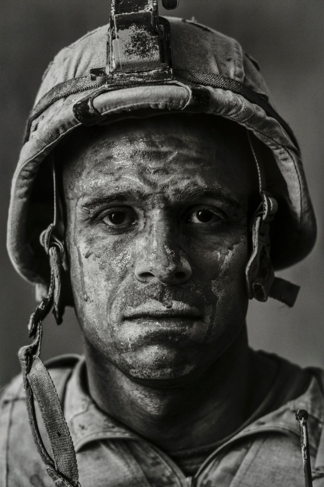Louie Palu (Canadian, b. 1968) 'U.S. Marine Gysgt. Carlos "OJ" Orjuela, age 31. Garmsir, Helmand, Afghanistan' 2008