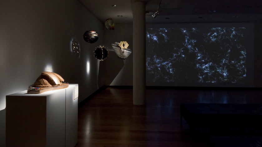Installation view of gallery two at the exhibition 'Deeper Darker Brighter' at Town Hall Gallery, Hawthorn Arts Centre, Melbourne