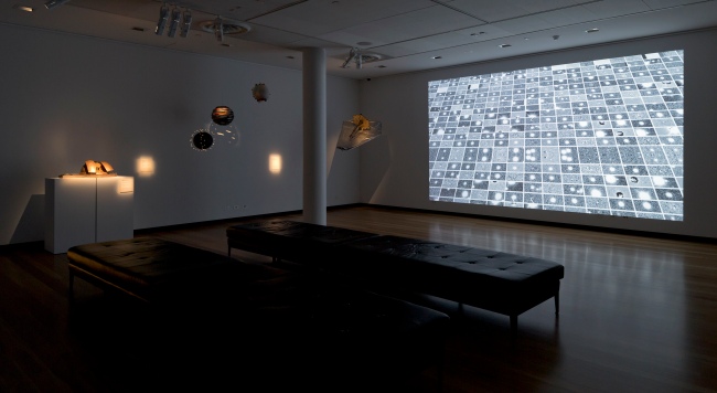 Installation view of gallery two at the exhibition 'Deeper Darker Brighter' at Town Hall Gallery, Hawthorn Arts Centre, Melbourne