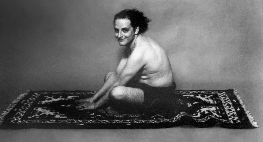 Urs Lüthi (Swiss, born 1947) 'Selfportrait (flying carpet)' 1976