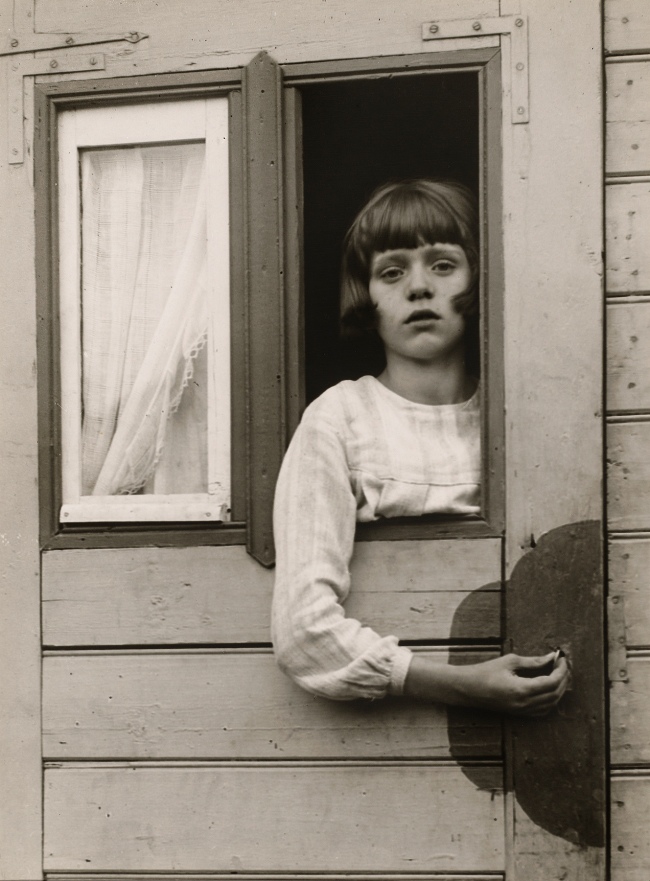 August Sander (German, 1876-1964) 'Girl in Fairground Caravan' 1926-1932